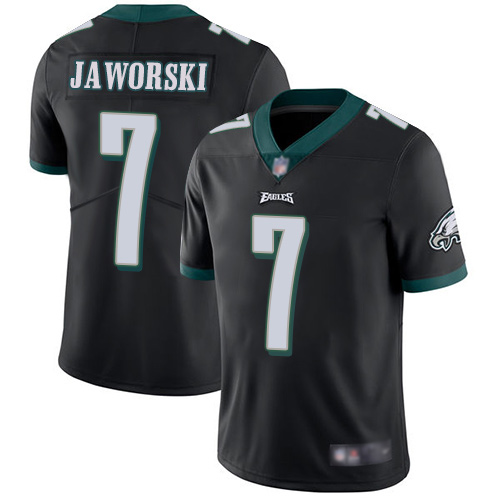Men Philadelphia Eagles #7 Ron Jaworski Black Alternate Vapor Untouchable NFL Jersey Limited Player Football
